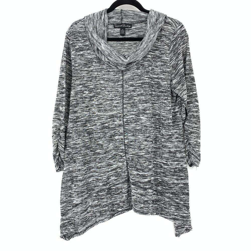 French Laundry Sweater Women's Size XL Cowl Neck Pullover Heather Gray